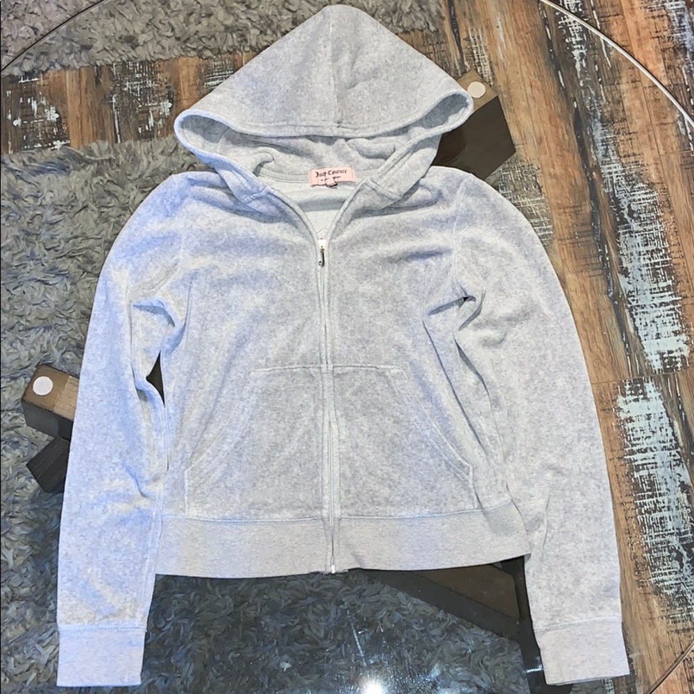 Juicy Couture velvet zip hoodie